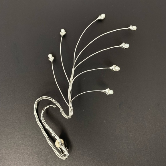 ELVEN EAR GEAR PEARL WING ELABORATE EARRING CULTURED PEARLS & SILVER RIGHT EAR! - Picture 4 of 14